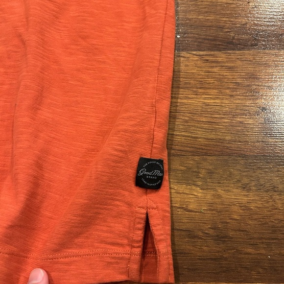 NWT Good Man Brand Men's Orange Polo Shirt 100% Cotton Size Medium - Picture 2 of 7
